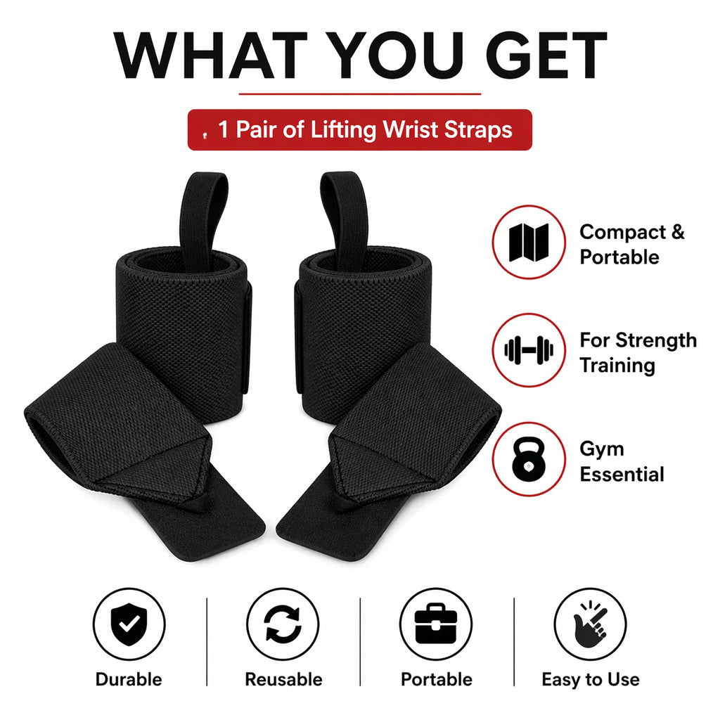 Weightlifting Wrist Wraps & Thumb Strap – Universal Fit