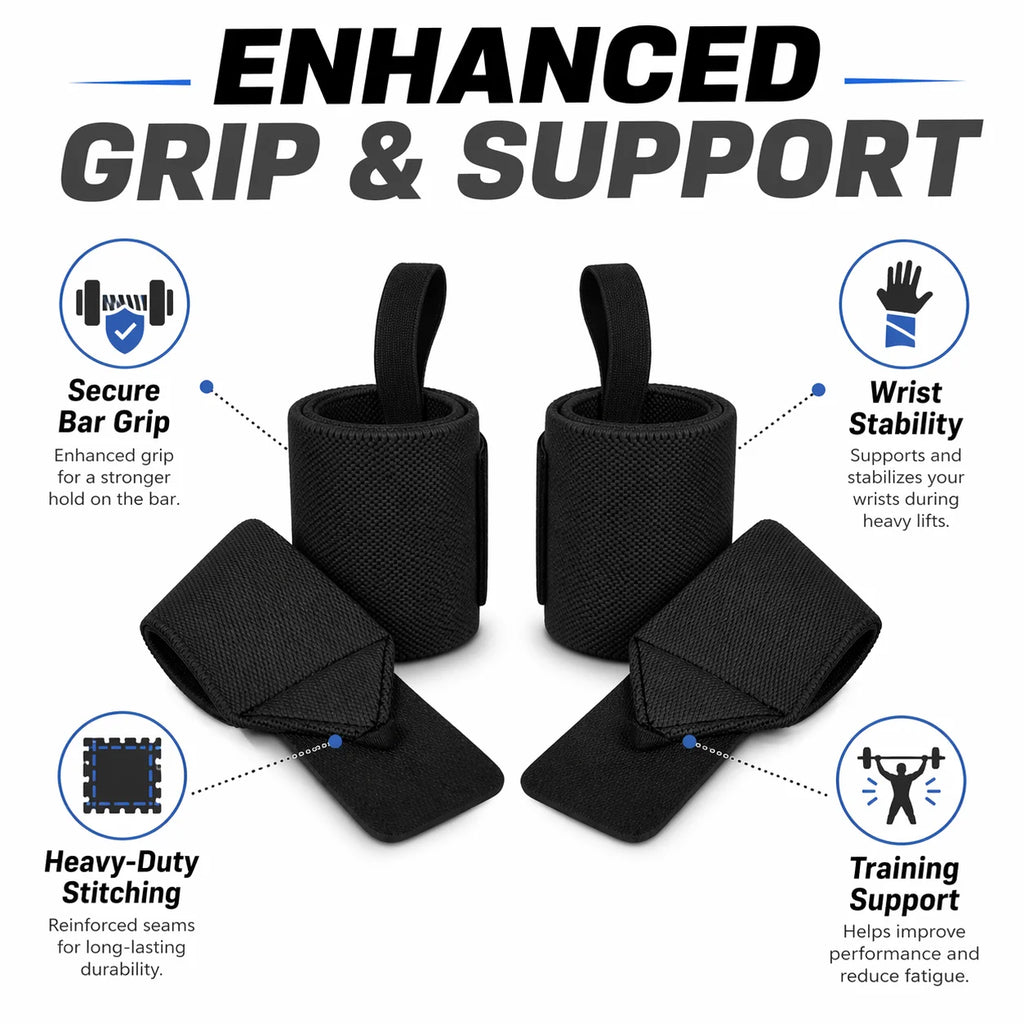 Weightlifting Wrist Wraps & Thumb Strap – Universal Fit