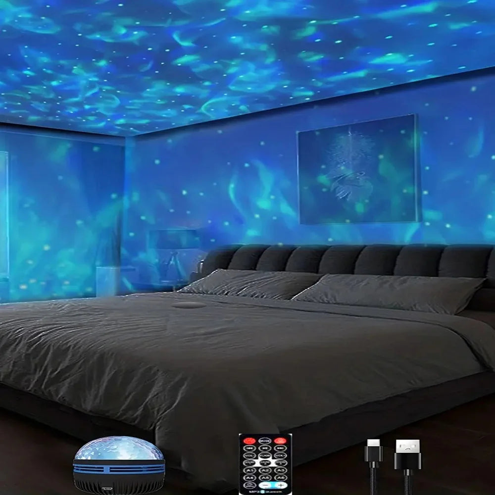 Star Projector – Galaxy, Northern Lights & Ocean Wave Night Light