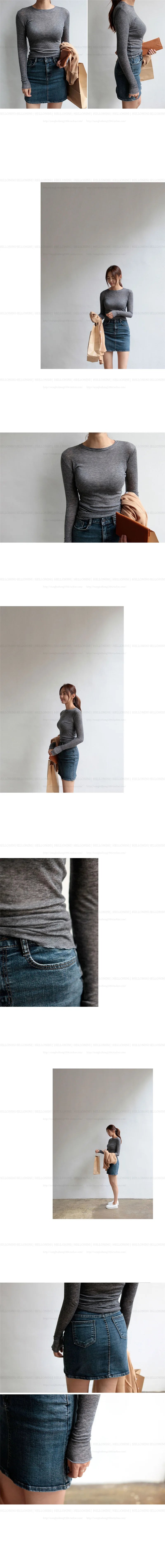 Women's Cotton Long Sleeve Sheer Basic Tee