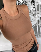 Women's Ribbed Tank Top – Sleeveless Summer Camisole