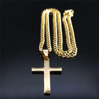 Hip Hop Stainless Steel Cross Chain Necklace