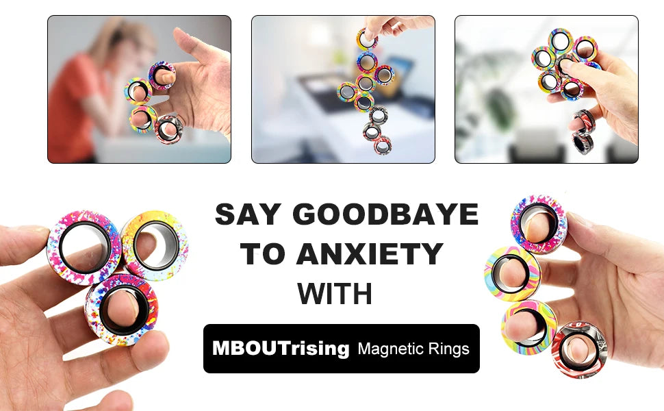 9Pcs Fingers Magnetic Ring Fidget Spinner