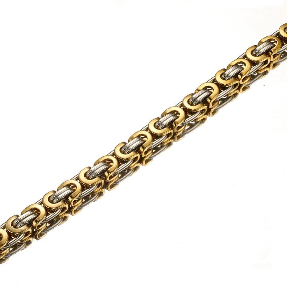 Men's Byzantine Chain Necklace with Cross Pendant