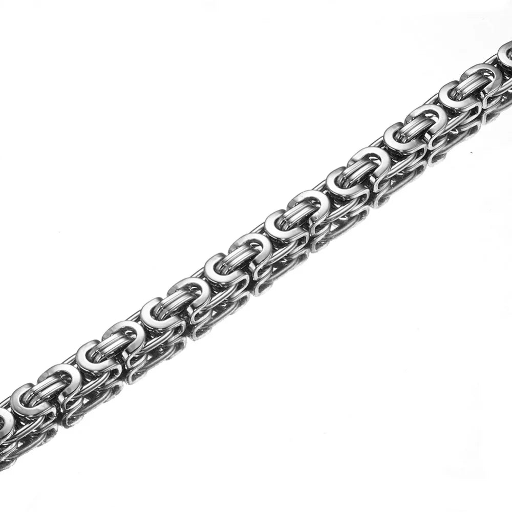 Men's Byzantine Chain Necklace with Cross Pendant