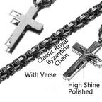 Men's Byzantine Chain Necklace with Cross Pendant