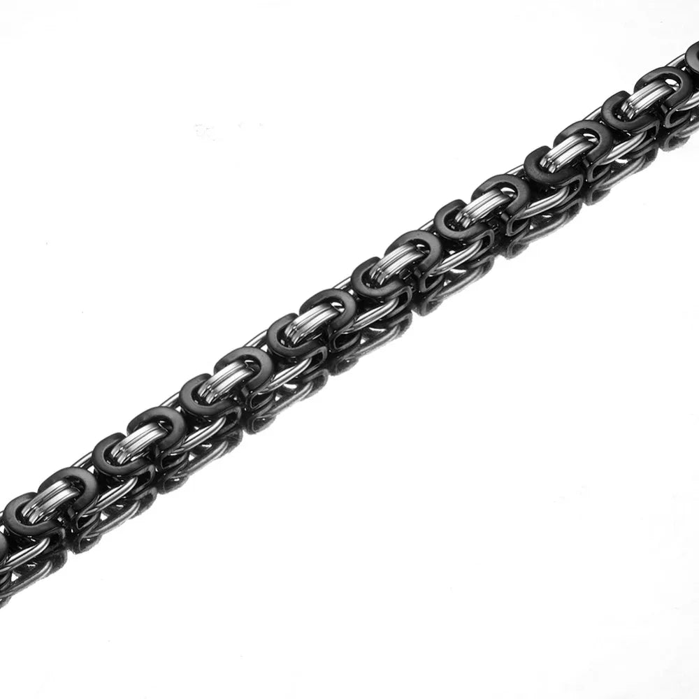 Men's Byzantine Chain Necklace with Cross Pendant