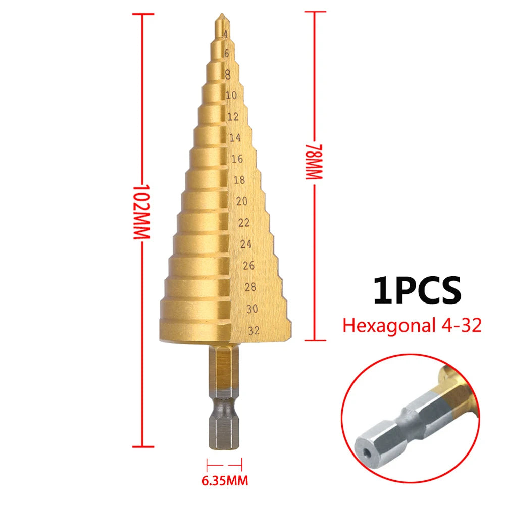 Titanium Coated Step Drill Bit