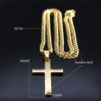 Hip Hop Stainless Steel Cross Chain Necklace
