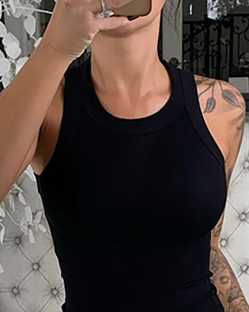 Women's Ribbed Tank Top – Sleeveless Summer Camisole