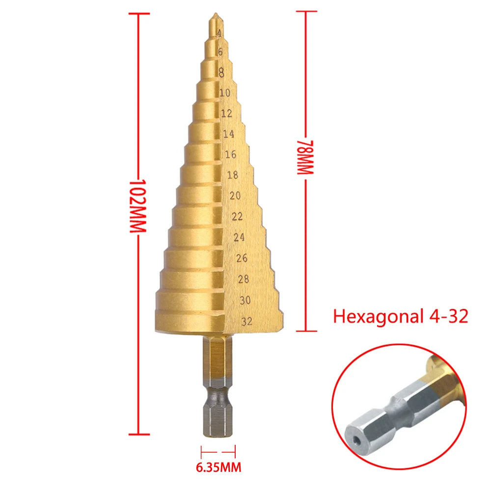 Titanium Coated Step Drill Bit