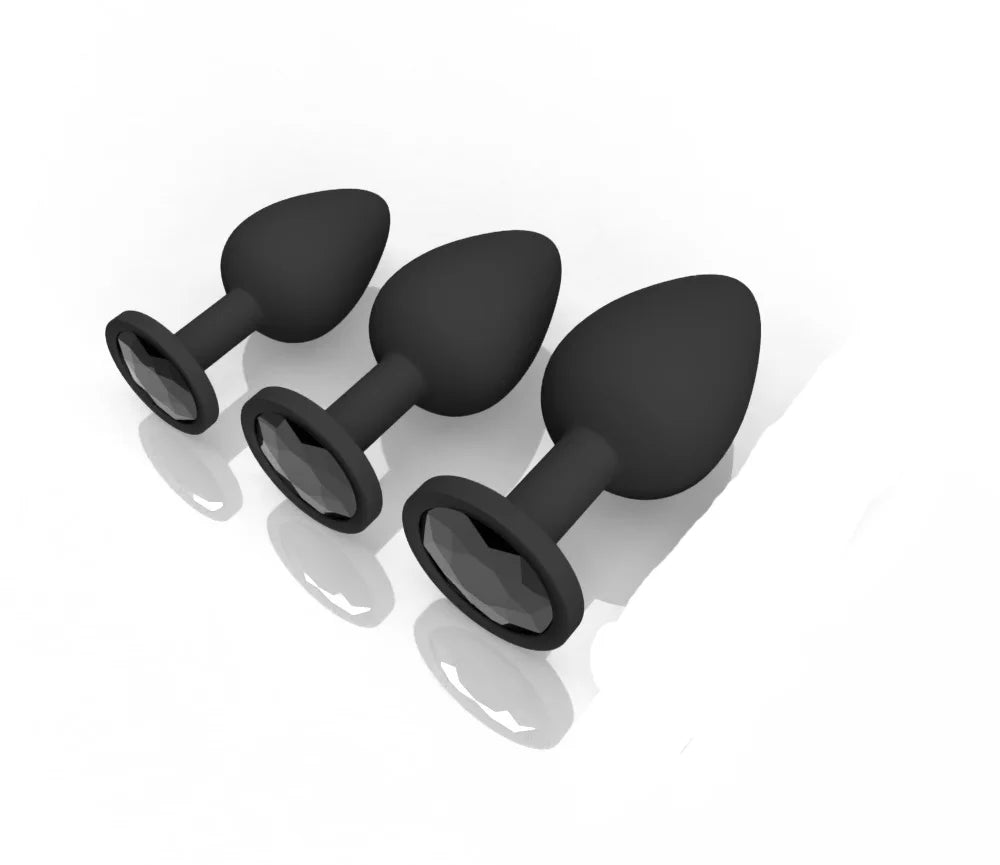 Silicone Anal Plug & Bullet Vibrator Set