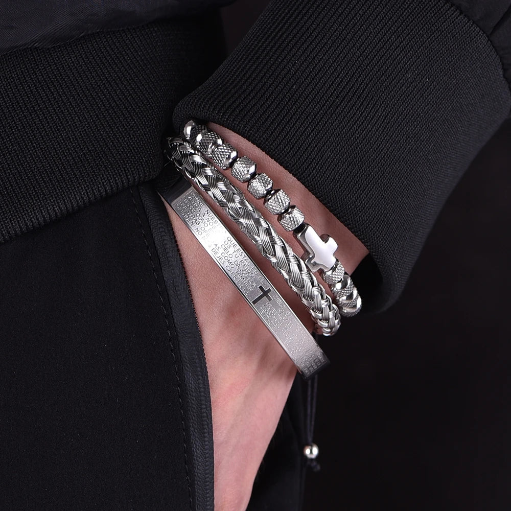 Charm Bracelet Cross Stainless Steel