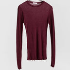 Women's Cotton Long Sleeve Sheer Basic Tee