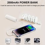 Pocket Fan with Power Bank – USB Rechargeable, Foldable & Ultra-Portable