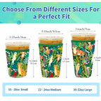 Reusable Neoprene Iced Coffee Sleeve – Fits 16–32oz Cups | 8 Fun Patterns