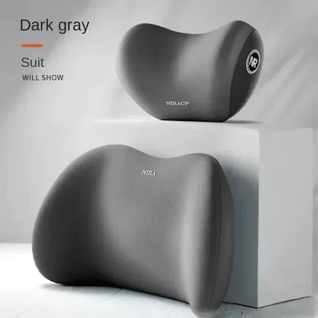 Ergonomic Memory Foam Car Seat & Lumbar Cushion Set