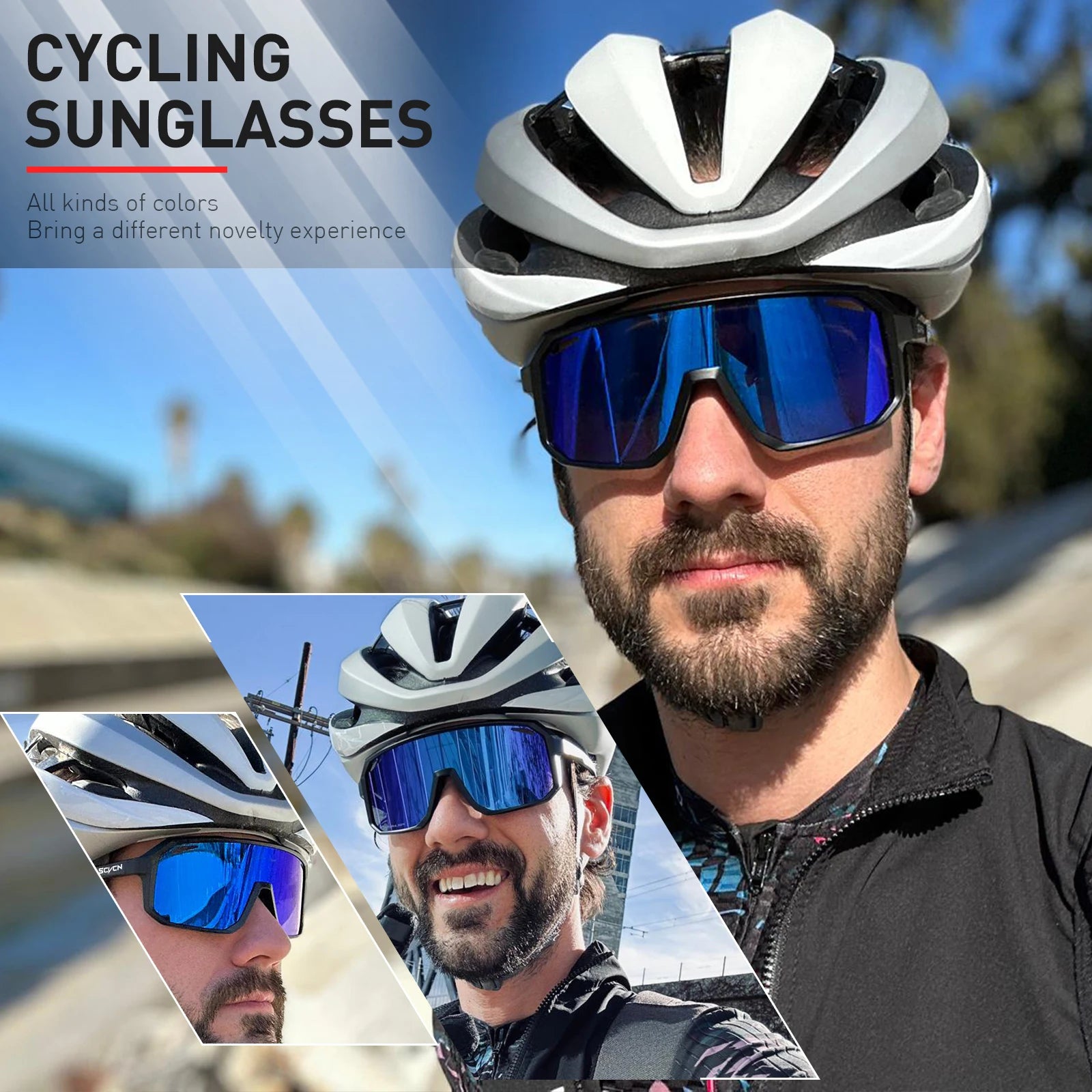 Photochromic Cycling Sunglasses — UV400 Protection, TR-90 Frame, Unisex Sports Eyewear