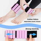Adjustable Ankle & Wrist Weights (1lb) — Invisible Silicone Bands for Yoga, Pilates & Walking