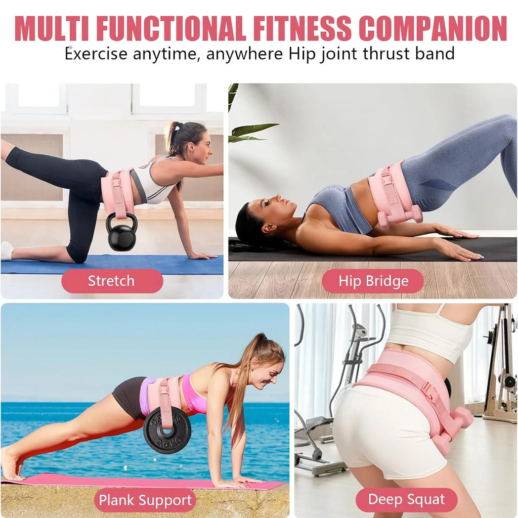 Hip Thrust Belt — Thick & Wide Comfort Belt for Dumbbells, Kettlebells & Plates
