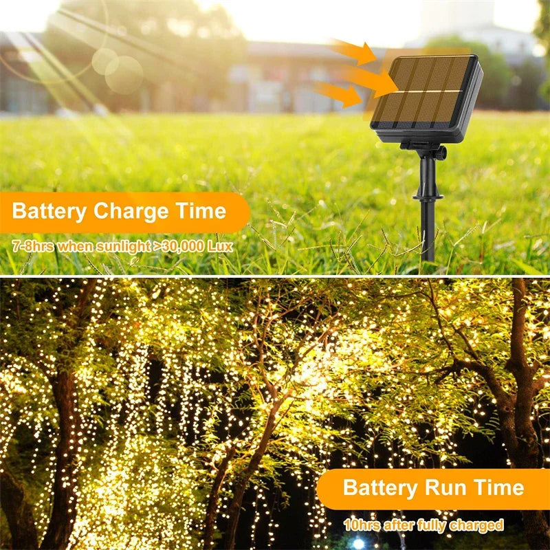 LED Solar String Fairy Lights Outdoor