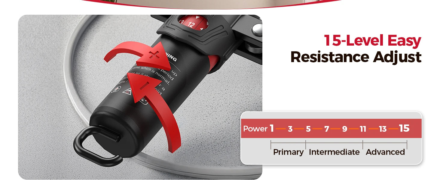 2-in-1 Hydraulic Arm Trainer & Ab Roller — 15-Level Adjustable Resistance, Full-Body Home Gym Kit