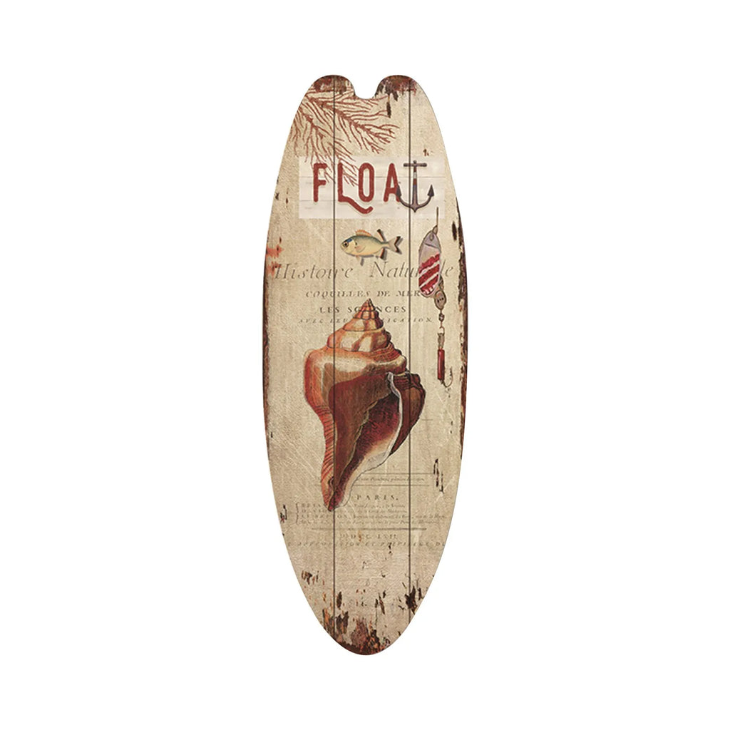 Vintage Wooden Surfboard Wall Sign — Coastal Beach Décor