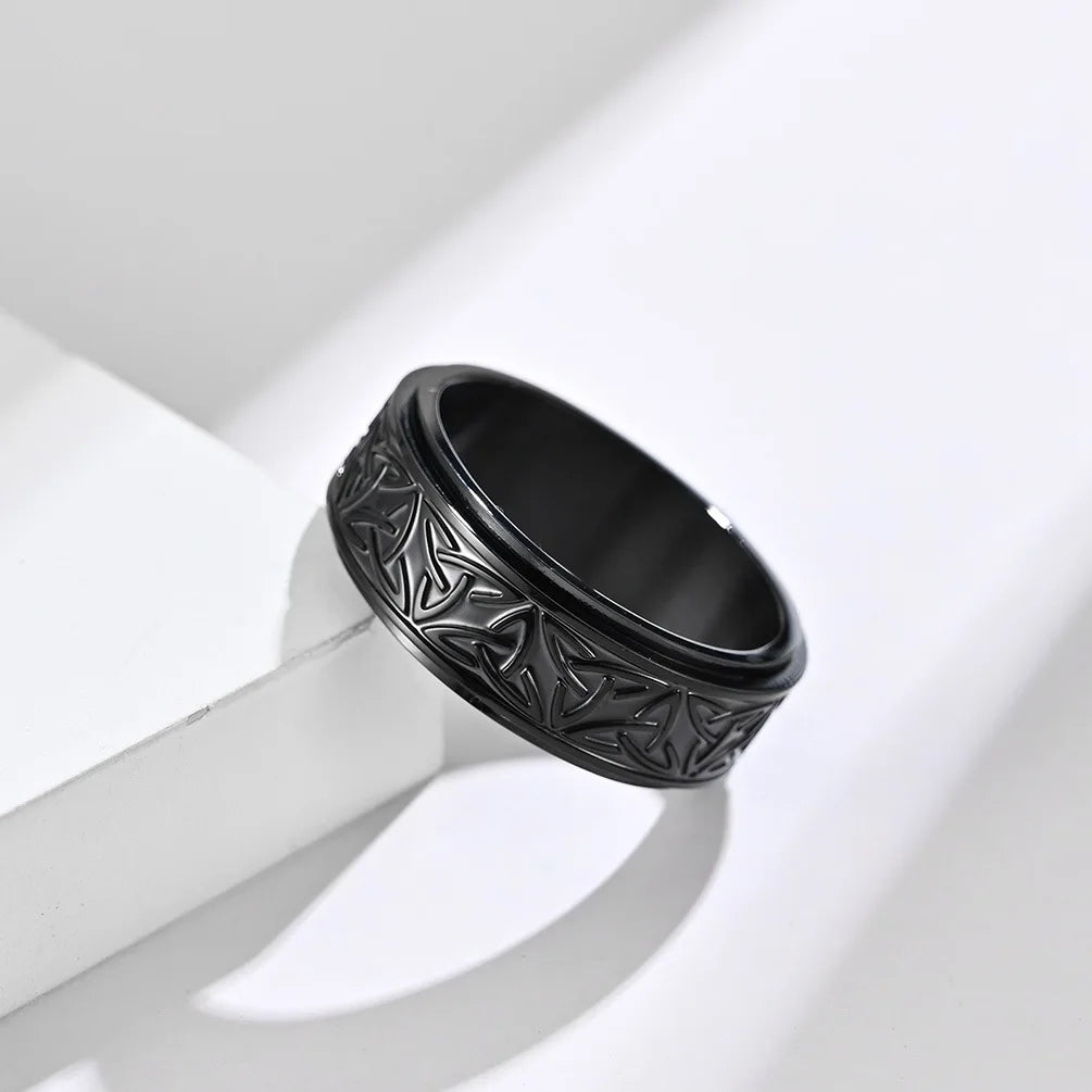 Viking Celtic Knot Rune Rings – Spinning Anti-Stress Stainless Steel