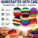 Handmade Knitted Hacky Sack Set — Wool & Ceramsite Footbags for Kids & Groups