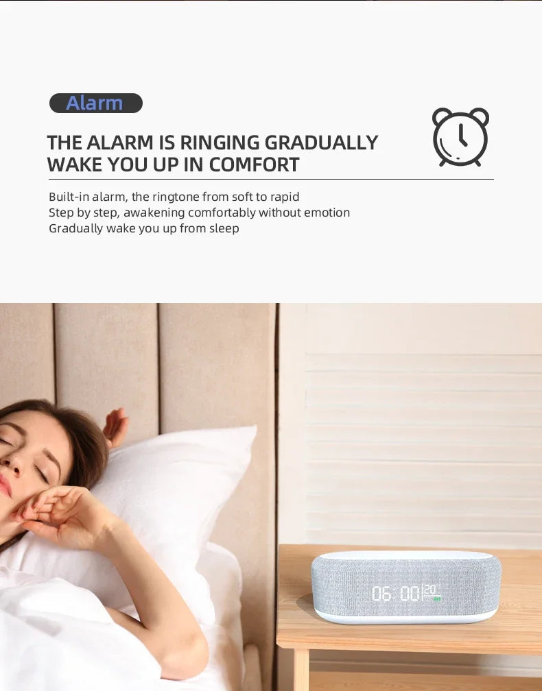 5-in-1 Wireless Charging Alarm Clock