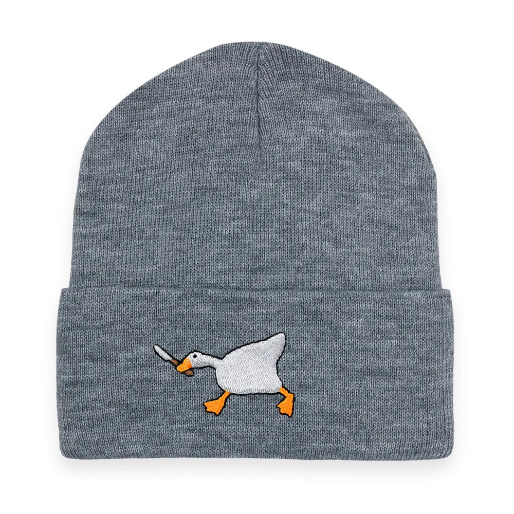 Big Goose Embroidered Knitted Beanie — Unisex Winter Hat | 17 Colors