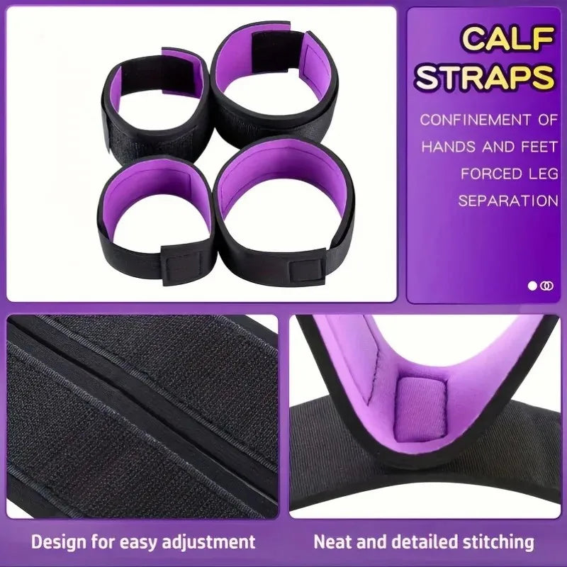 Soft Restraint Cuffs Set | Adjustable Handcuffs & Ankle Cuffs | BDSM Bondage Kit