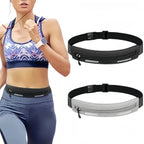 Running Belt with Phone Holder — Waterproof Sports Waist Pack with Reflective Strips