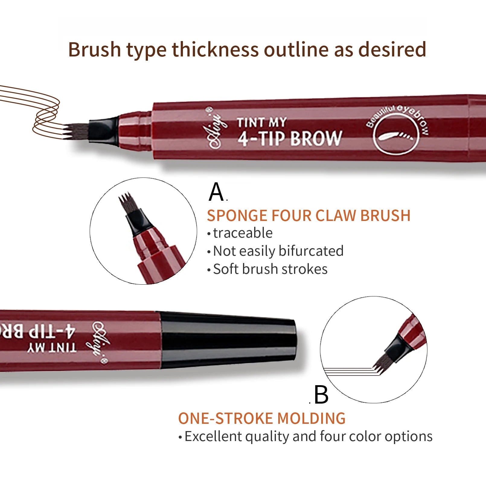 Four-Pronged Eyebrow Pencil