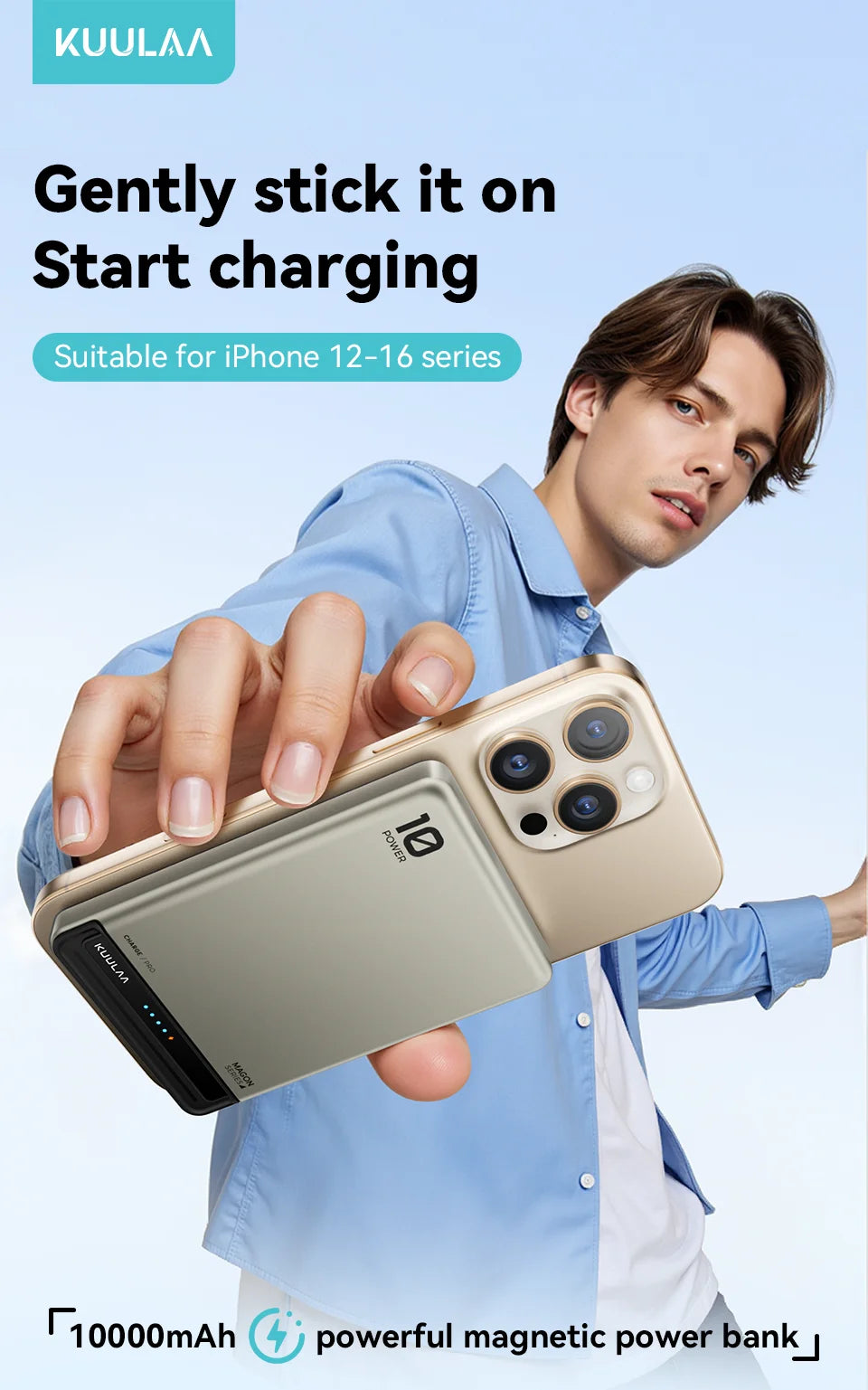 Magnetic Power Bank – 10,000mAh Portable Charger