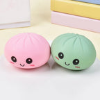 Giant Squishy Dumpling Stress Toy — Soft TPR with Bamboo Steamer