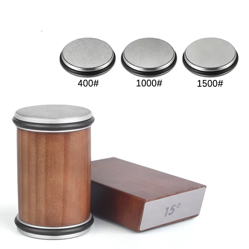 Professional Dual-Angle Knife Sharpening Kit | Roller Sharpener with Diamond Stones & Magnetic Holder