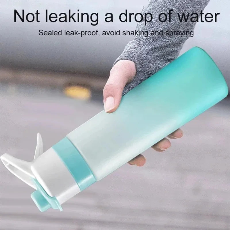 650ml Spray Water Bottle — Cool Mist & Sip, BPA-Free | Gym, Cycling & Outdoor