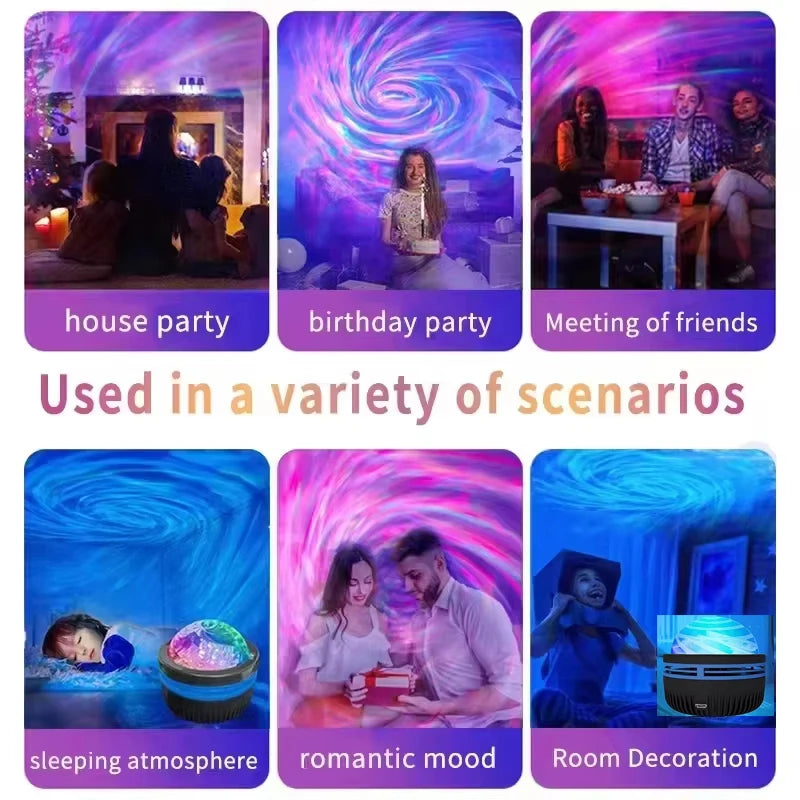 Star Projector – Galaxy, Northern Lights & Ocean Wave Night Light