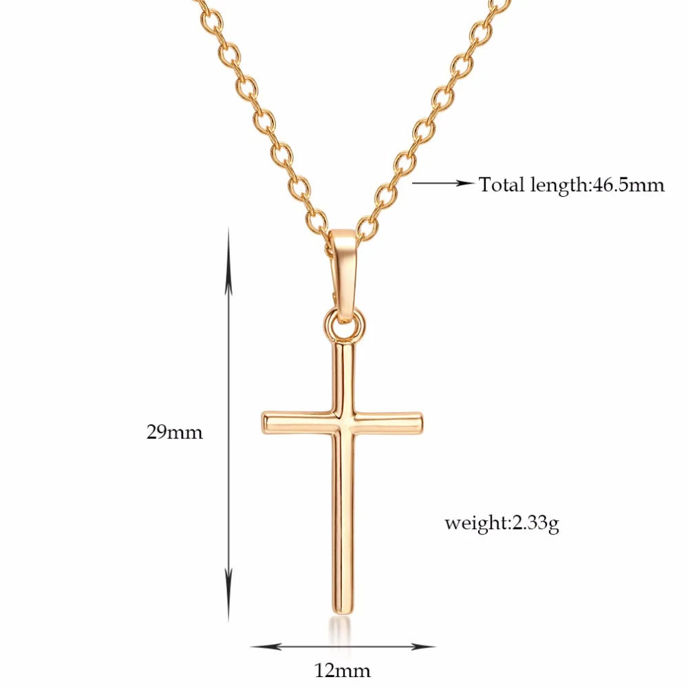 Cross Necklace Silver and Gold