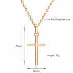 Cross Necklace Silver and Gold