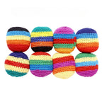 Handmade Knitted Hacky Sack Set — Wool & Ceramsite Footbags for Kids & Groups