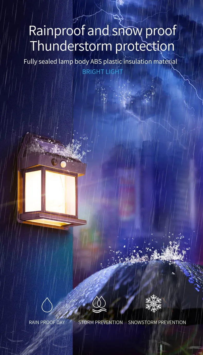 Solar Outdoor Waterproof LED Wall Light