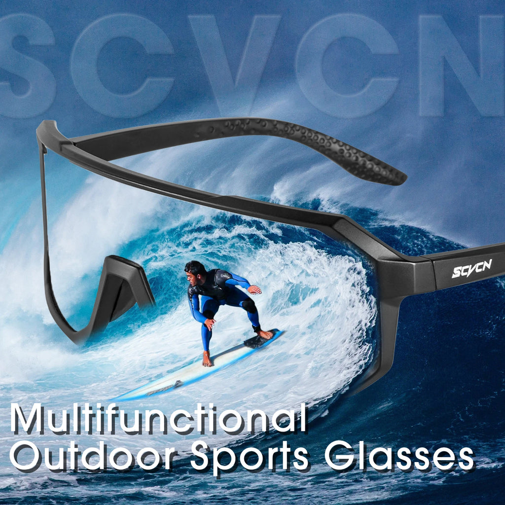 Photochromic Cycling Sunglasses — UV400 Protection, TR-90 Frame, Unisex Sports Eyewear