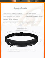 Running Belt with Phone Holder — Waterproof Sports Waist Pack with Reflective Strips