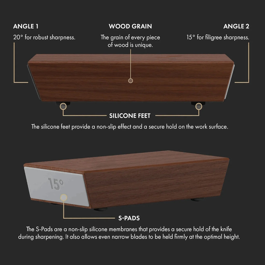Professional Dual-Angle Knife Sharpening Kit | Roller Sharpener with Diamond Stones & Magnetic Holder
