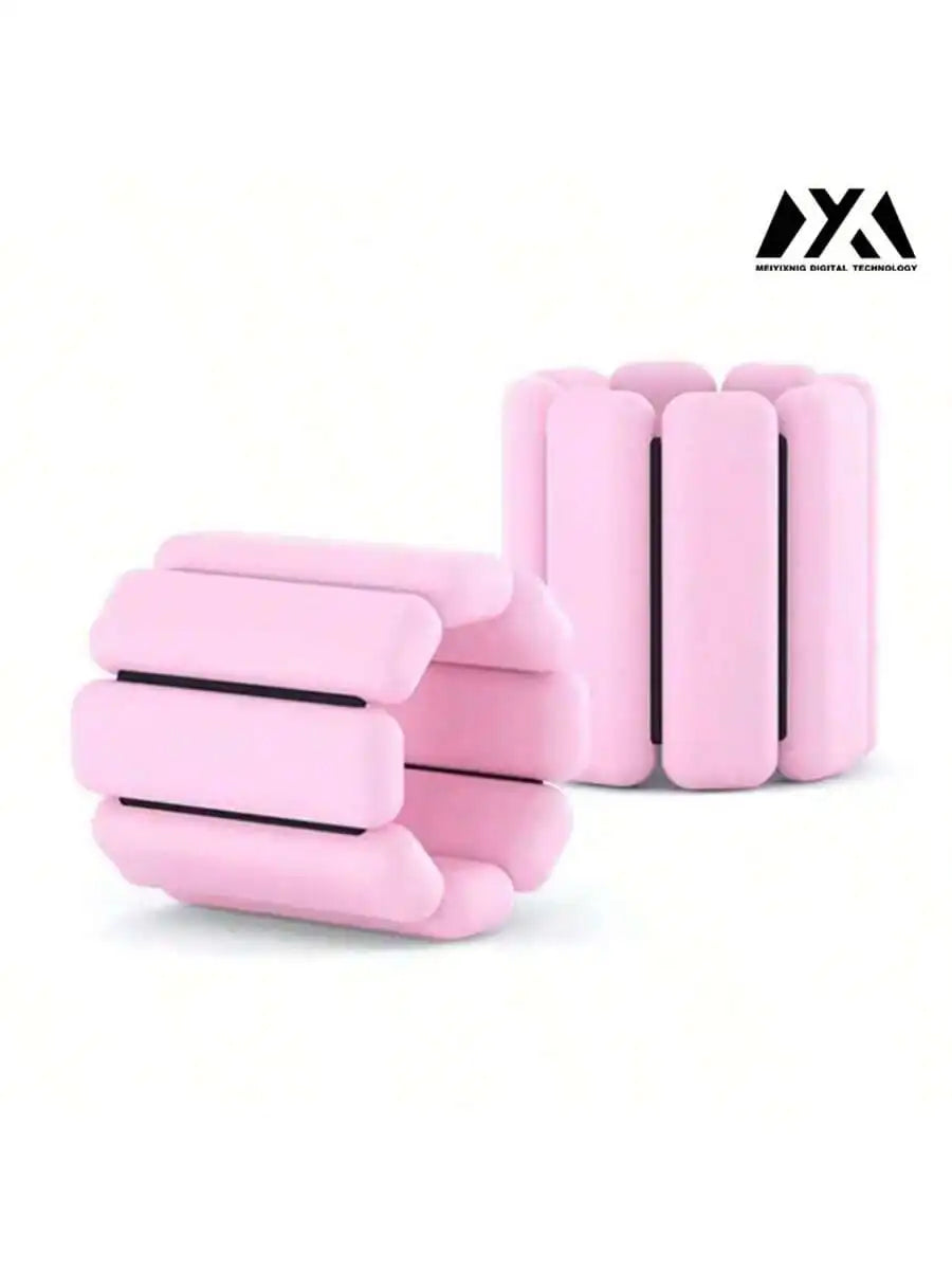 Adjustable Ankle & Wrist Weights (1lb) — Invisible Silicone Bands for Yoga, Pilates & Walking