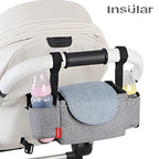 Insulated Diaper Bag with Bottle Warmer Pocket — Stroller-Ready Bag
