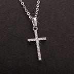 Cross Rhinestone Pendant Necklace