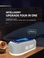5-in-1 Wireless Charging Alarm Clock